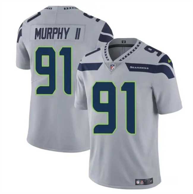 Men & Women & Youth Seattle Seahawks #91 Byron Murphy II Gray 2024 Draft Vapor Limited Stitched Jersey,We sell and wholesale Men & Women & Youth Seattle Seahawks #91 Byron Murphy II Gray 2024 Draft Vapor Limited Stitched Jersey on line form chian!